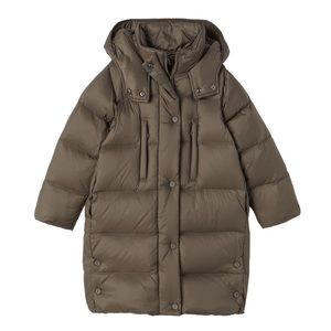 Zara longline down puffer coat girl’s size 10 in brown